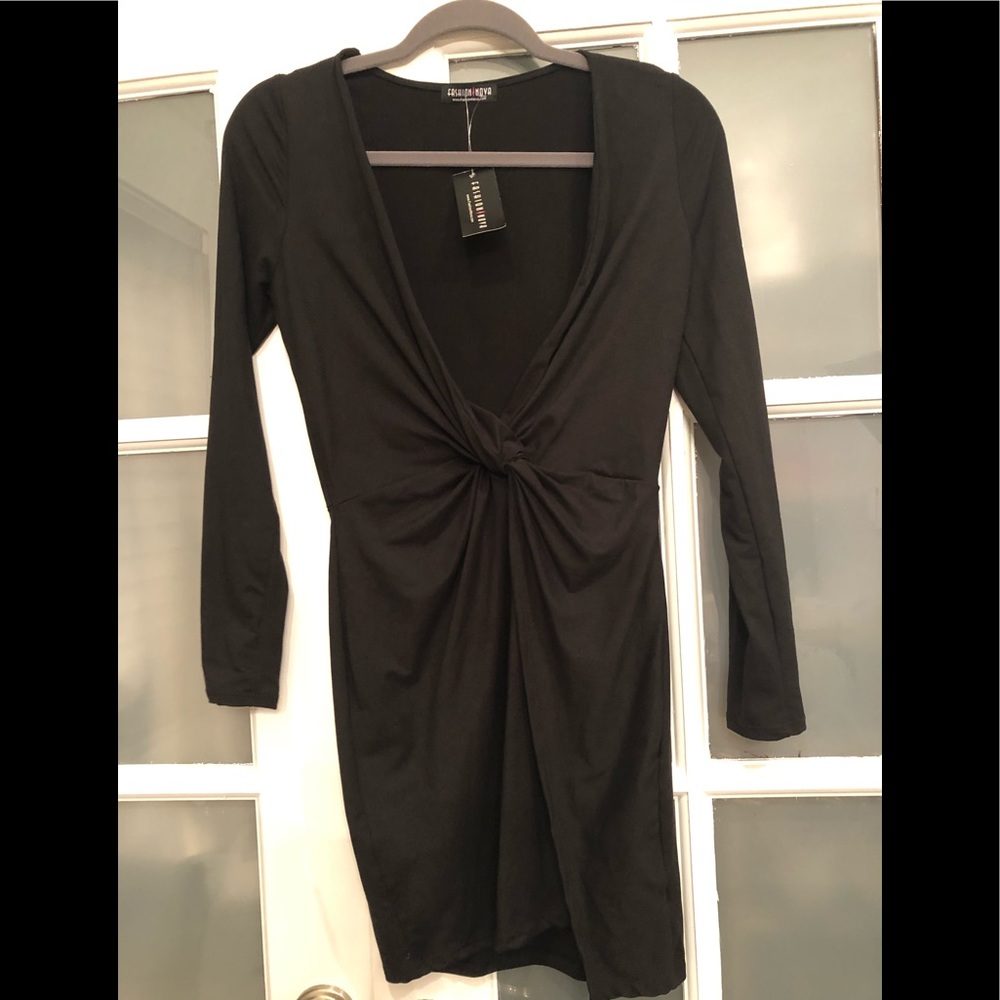 Deep v wrap dress